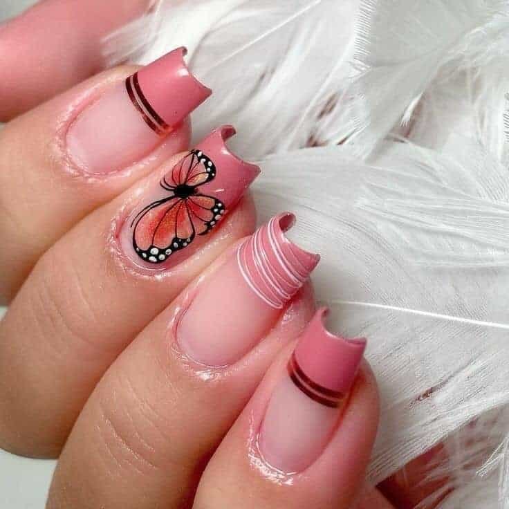 decoracion de uñas polygel cortas