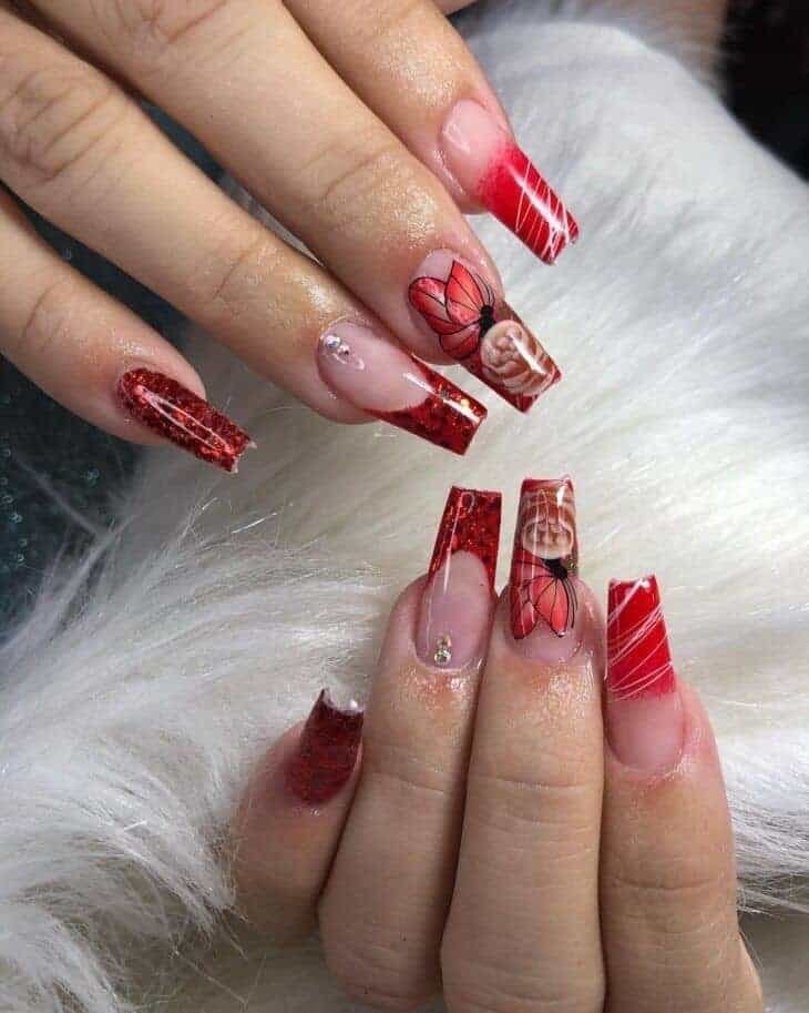 decoracion de uñas polygel largas