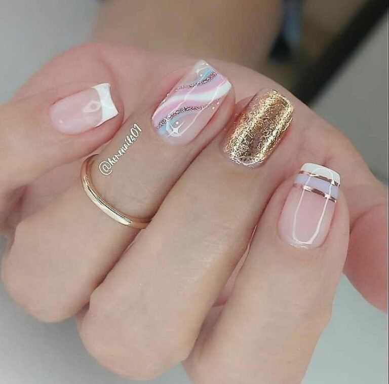 diseño de uñas en polygel cortas