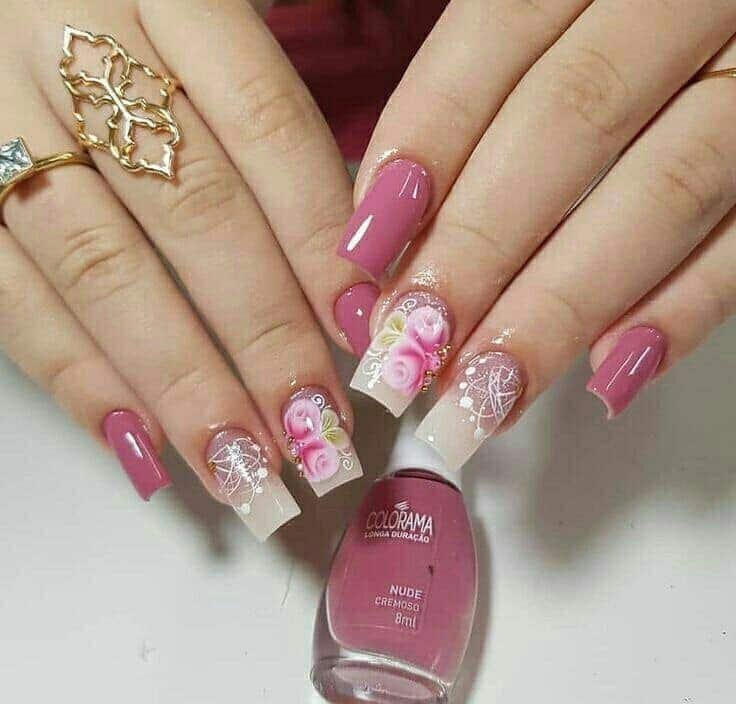 diseño de uñas polygel decoradas