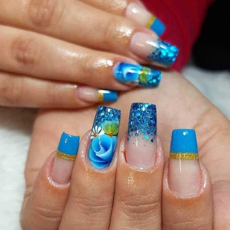 diseño de uñas polygel largas