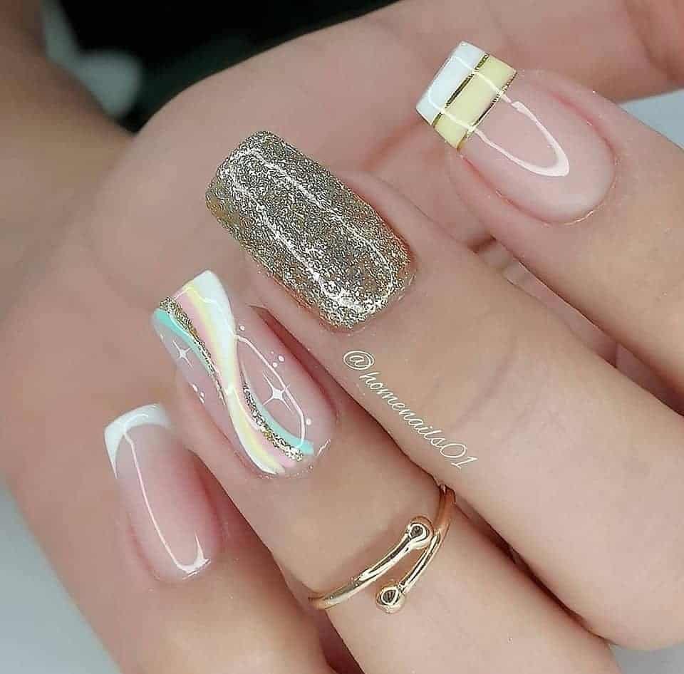 diseños de uñas en polygel decoradas