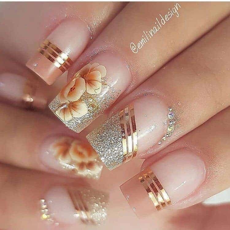 diseños de uñas polygel elegantes
