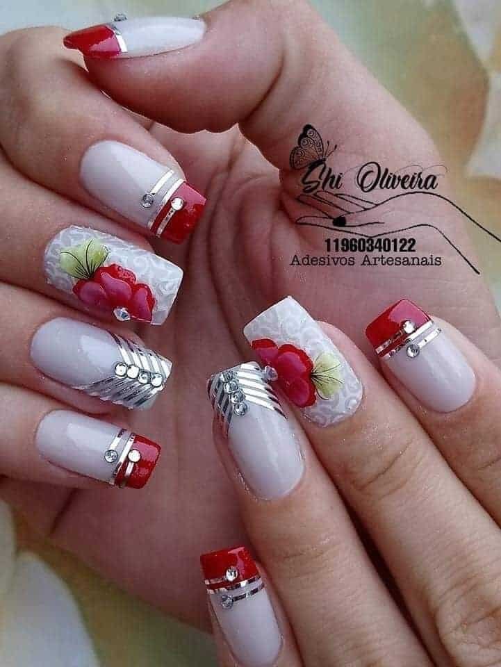 lindos diseños de uñas polygel