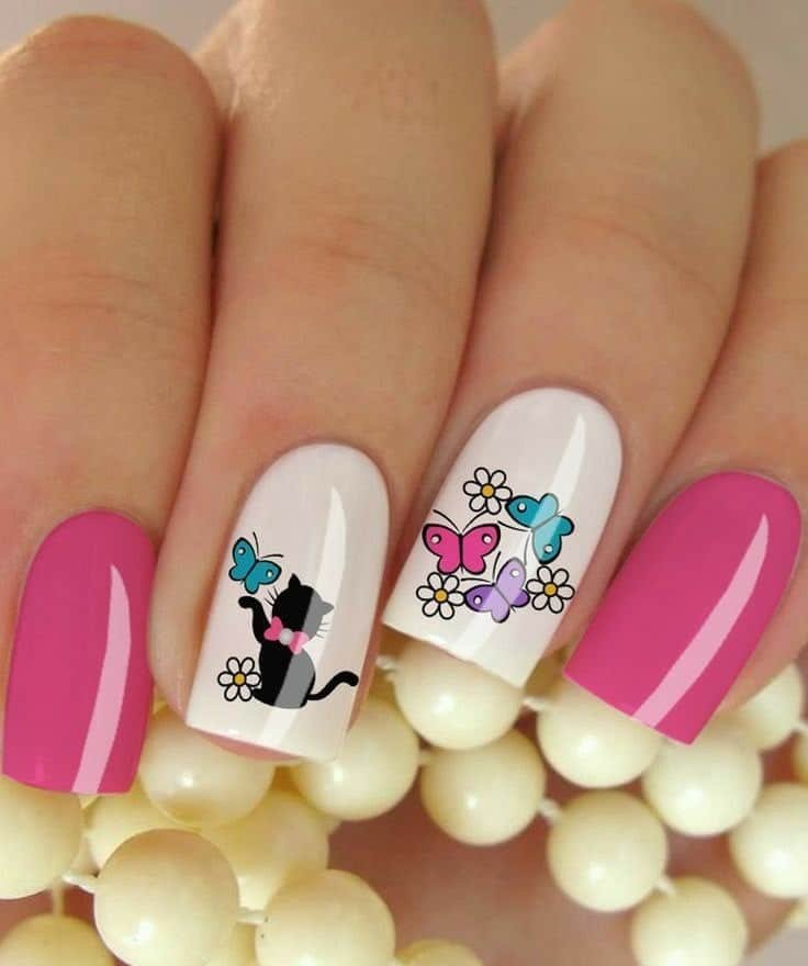 uñas de polygel diseño bonito