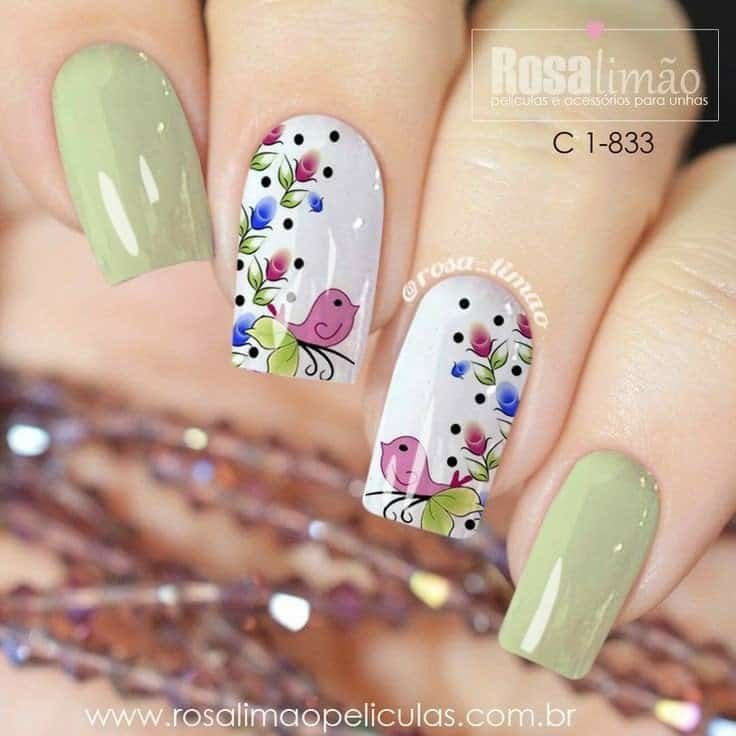 uñas de polygel diseños lindos