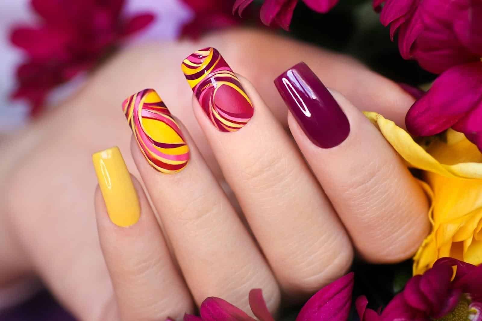 uñas diseños en acrilico